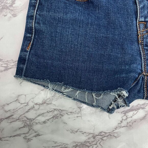 BDG Blue Dark Wash Custom Cutoff Shorts 25 - Picture 2 of 5